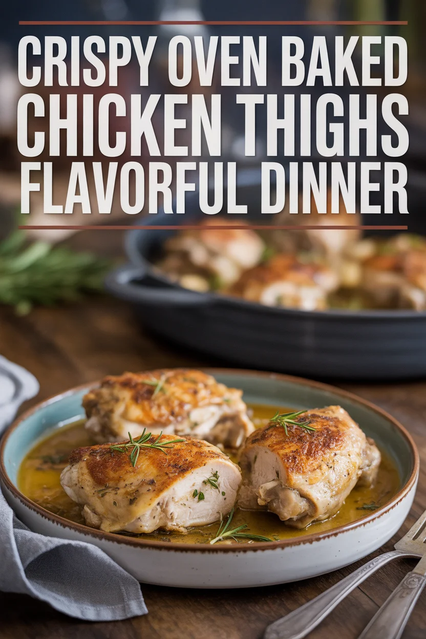 Crispy Oven Baked Chicken Thighs – Flavorful Dinner