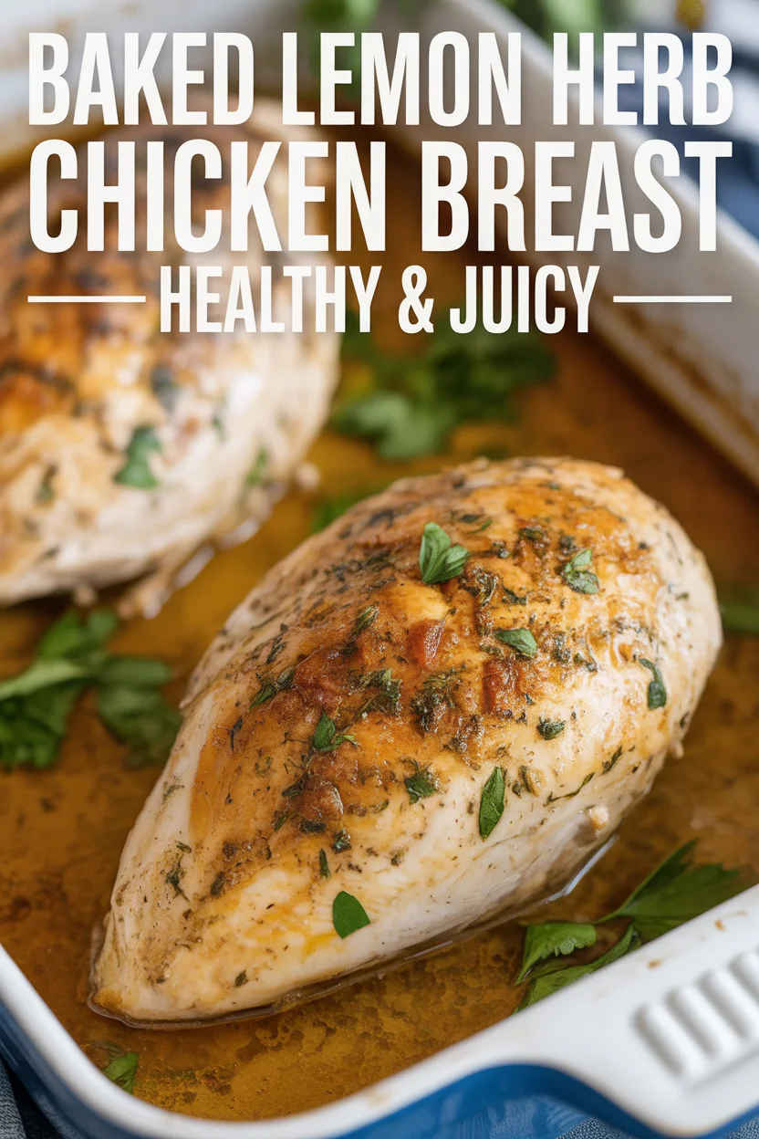 Baked Lemon Herb Chicken Breast – Healthy & Juicy