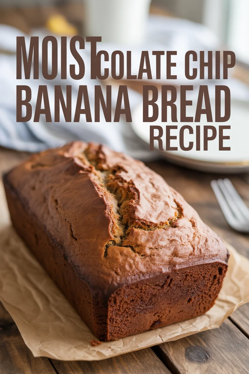 moist chocolate chip banana bread recipe
