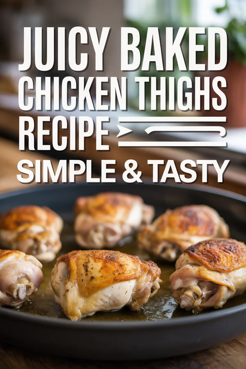 Juicy Baked Chicken Thighs Recipe – Simple & Tasty