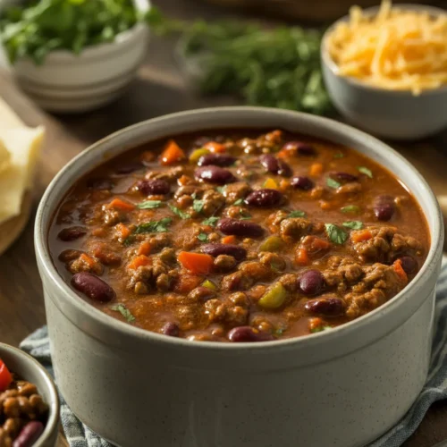 Classic Ground Beef Chili Recipe – Spicy & Delicious