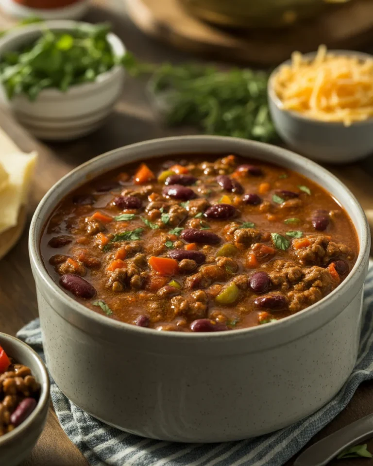 Classic Ground Beef Chili Recipe – Spicy & Delicious