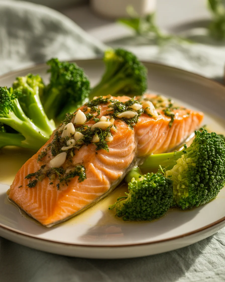 baked salmon with garlic butter recipe