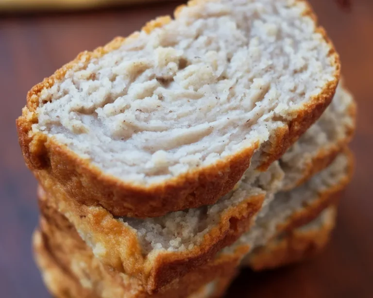 Moist almond flour banana bread recipe, gluten-free and naturally sweetened.