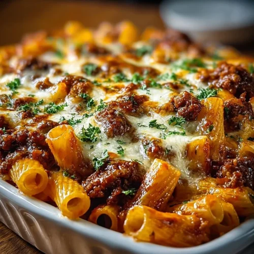 Baked Ziti with Ground Beef and Ricotta 2 Baked Ziti with Ground Beef and Ricotta