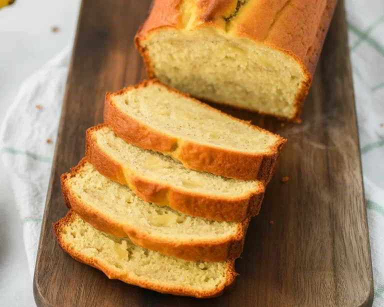 Delicious banana bread made with cake mix and ripe bananas for a quick dessert.