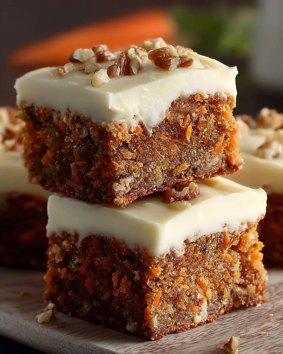 Carrot Cake Bars With Cream Cheese Frosting