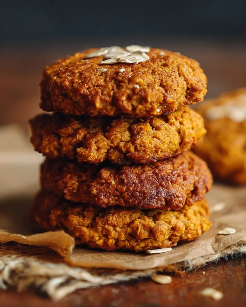 Cinnamon sweet potato breakfast cookies on a plate, ideal for a healthy morning snack.