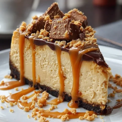 Creamy Peanut Butter Cheesecake with Chocolate Ganache 2 Creamy Peanut Butter Cheesecake with Chocolate Ganache
