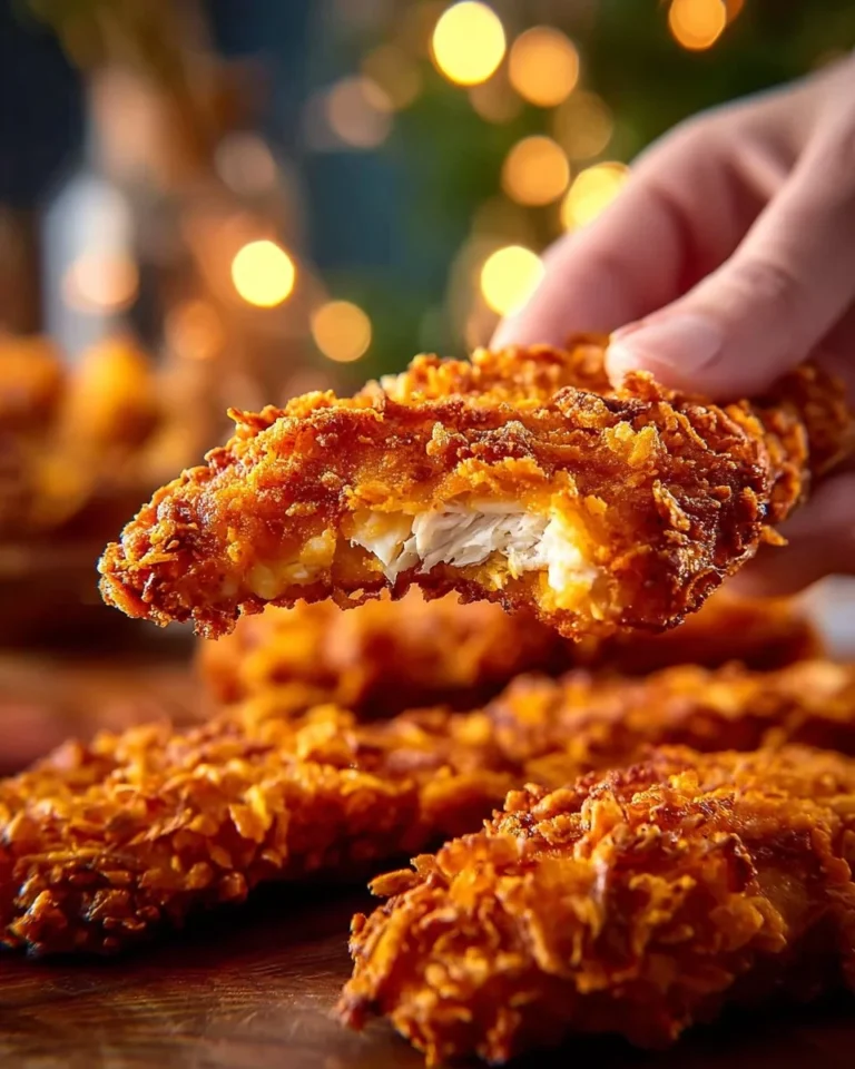 Savory Doritos Chicken Tenders served with dipping sauce