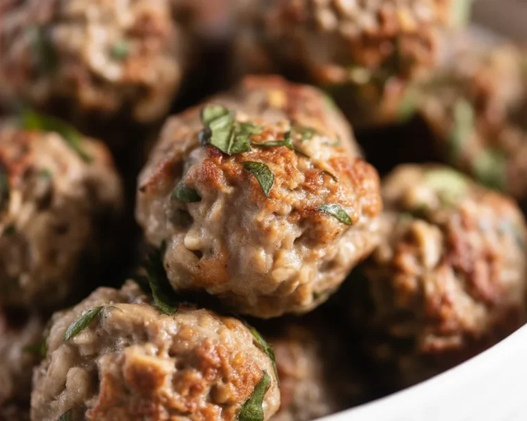 Delicious easy beef meatballs ready to serve with marinara sauce and spaghetti.