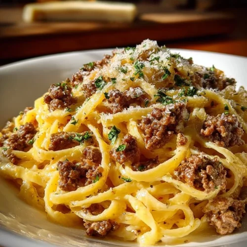 Garlic Butter Beef Linguine with Parmesan Cream Sauce 2 Garlic Butter Beef Linguine with Parmesan Cream Sauce