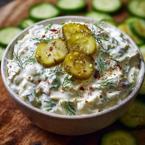 Dill Pickle Dip with Ham 2 Dill Pickle Dip with Ham