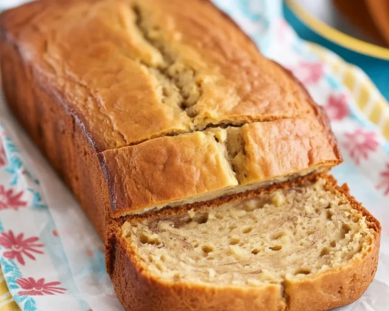 Moist banana bread made with sour cream, ripe bananas, and a luscious crumb.