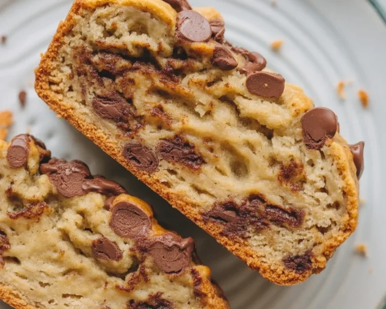 Fluffy and moist oatmeal banana bread made with ripe bananas and rolled oats