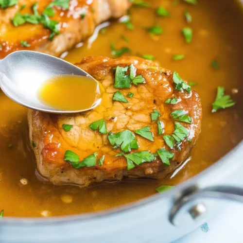 Pan Seared Garlic Pork Chops