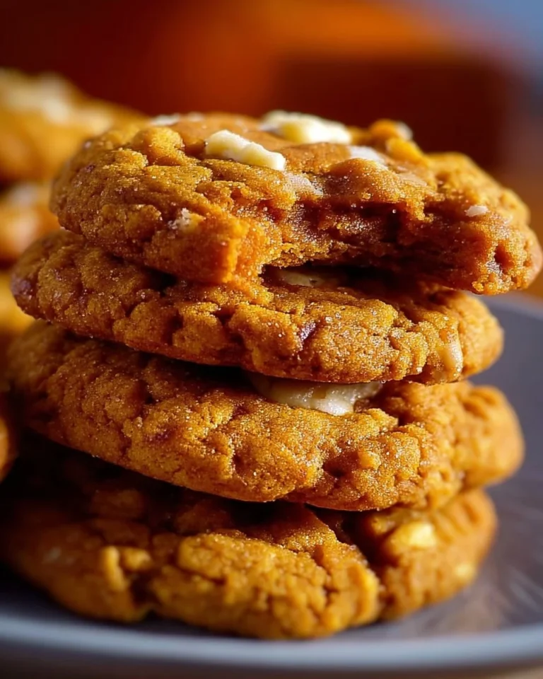Delicious homemade Pumpkin Cheesecake Cookies on a plate