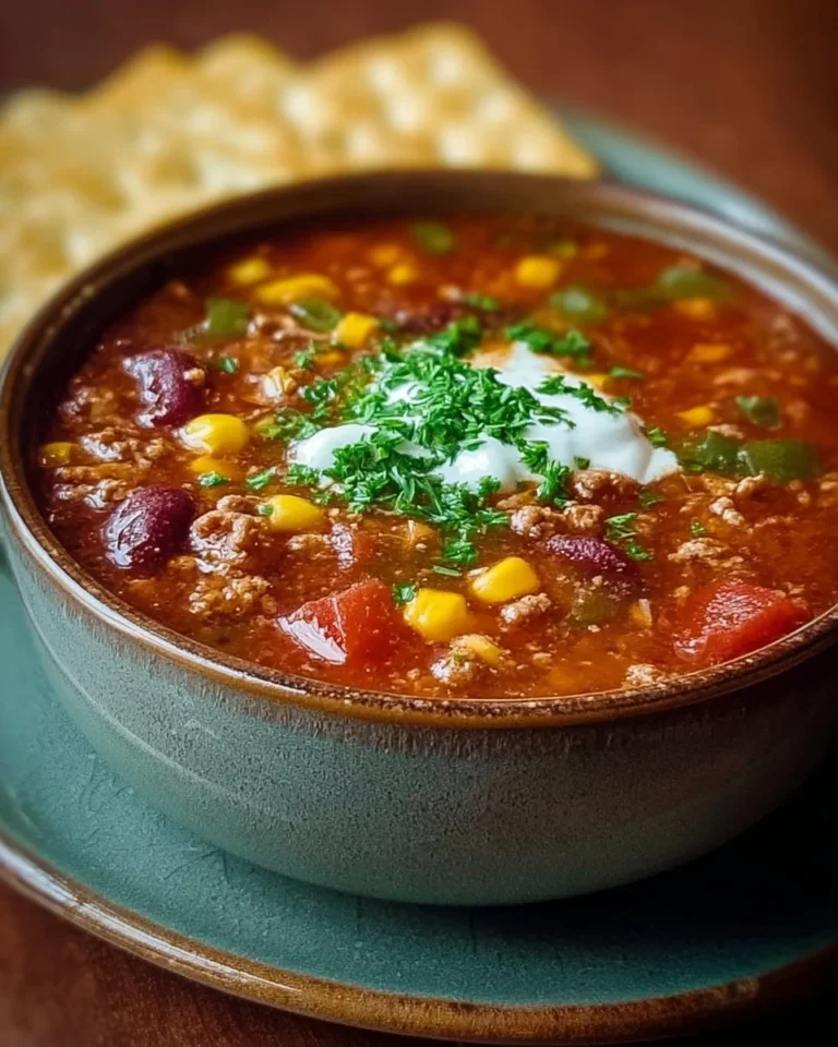 Delicious Ranch Taco Soup served in a bowl with toppings