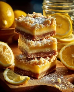 Delicious sugar cookie lemonade crumble dessert in a decorative serving dish.