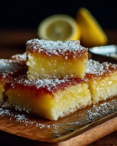 Delicious two-ingredient lemon bars fresh and ready to serve