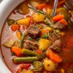 Crockpot Vegetable Beef Soup Hearty Easy Recipe 150x150
