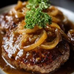 Hamburger Steaks with Onion Gravy recipe easy 150x150