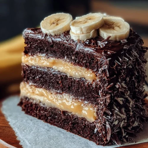 Double Chocolate Banana Layer Cake 2 Double Chocolate Banana Layer Cake