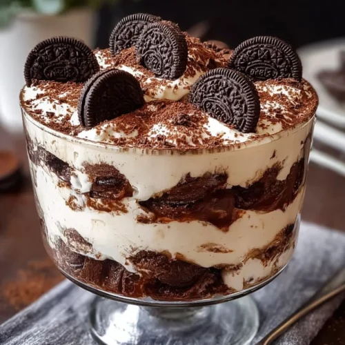 Chocolate Cookie Tiramisu Trifle
