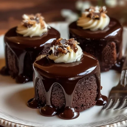 Chocolate Ganache Mini Cakes 2 Chocolate Ganache Mini Cakes