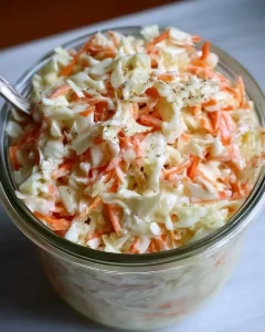 Creamy Buttermilk Coleslaw with Carrot and Onion