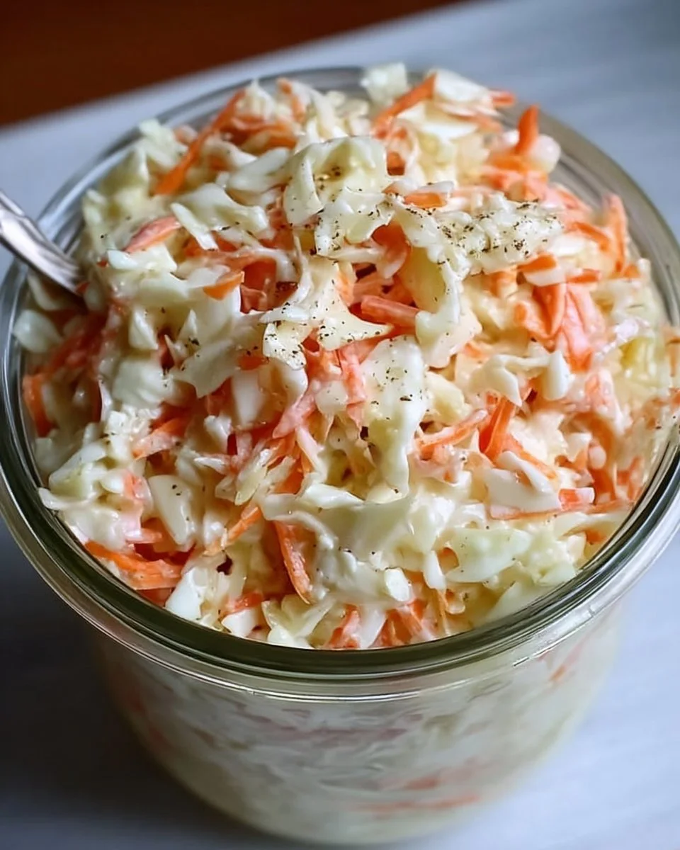 Creamy Buttermilk Coleslaw with Carrot and Onion 1 Creamy Buttermilk Coleslaw with Carrot and Onion