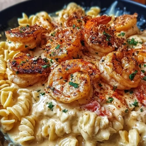 Creamy Cajun Shrimp and Chicken Pasta