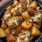Crockpot garlic parmesan chicken and potatoes 150x150