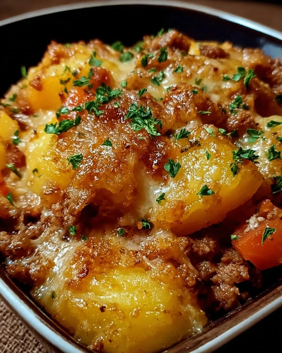 Dolly Parton's 5-Ingredient Casserole fresh from the oven, ready to serve.