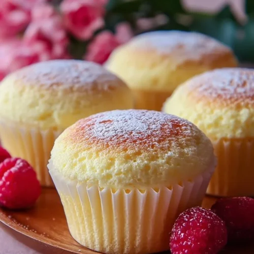 Fluffy Japanese Cotton Cheesecake Cupcakes