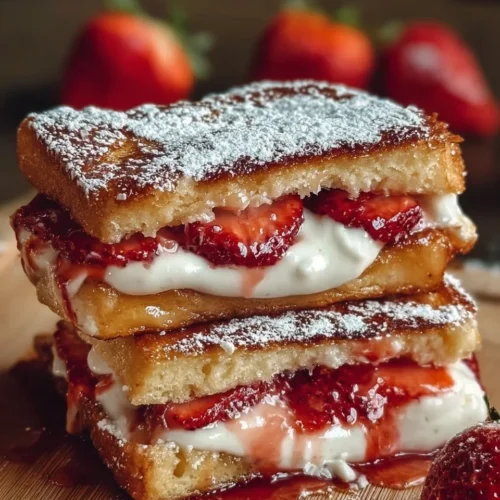 Fried Strawberry Cheesecake Sandwiches