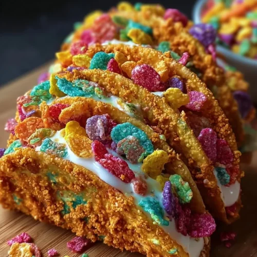 Fruity Cereal Cheesecake Tacos