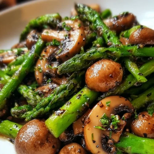 Sauteed Garlic Asparagus and Mushrooms 2 Sauteed Garlic Asparagus and Mushrooms