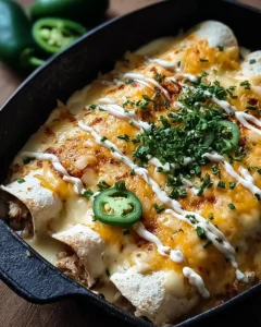 Delicious Jalapeño Popper Cheesy Chicken Enchiladas with Creamy Sauce