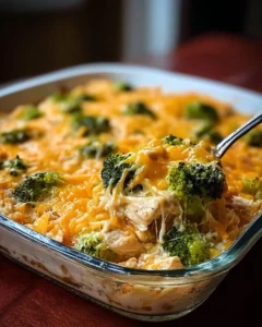 Keto Chicken Broccoli Casserole Bake with Cheese