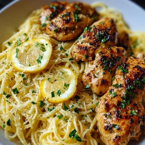 Garlic Butter Chicken with Lemon Parmesan Pasta