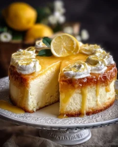 Slice of Limoncello Mascarpone Cake with lemon zest and mascarpone cream
