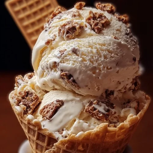 Malted Milk Toffee Crunch Ice Cream
