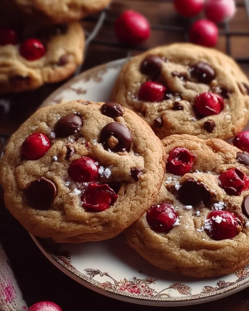 Delicious Maraschino Cherry Chocolate Chip Cookies with vibrant cherries and chocolate chips