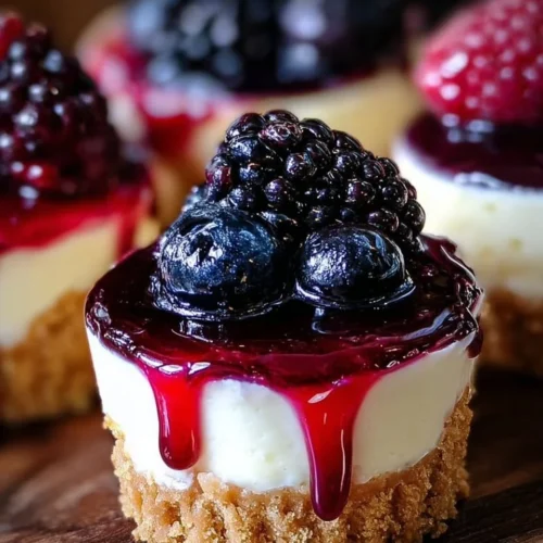 Mini Blackberry Cheesecakes 2 Mini Blackberry Cheesecakes
