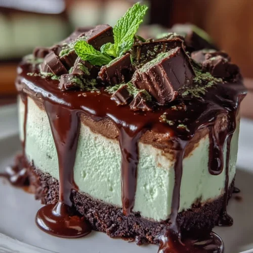 Mint Chocolate Fudge Cheesecake Cake 2 Mint Chocolate Fudge Cheesecake Cake