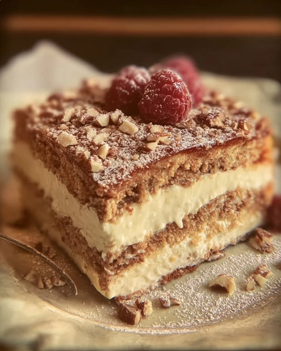 Delicious Neiman Marcus Cake beautifully presented on a dessert table.