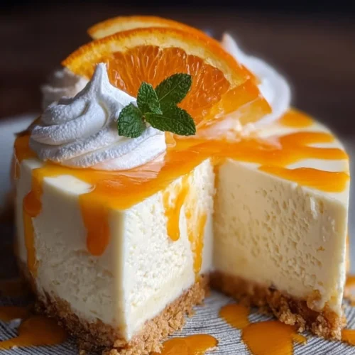 No Bake Orange Creamsicle Cheesecake