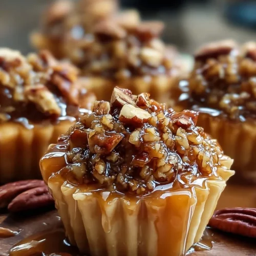 Pecan Baklava Cups with Honey