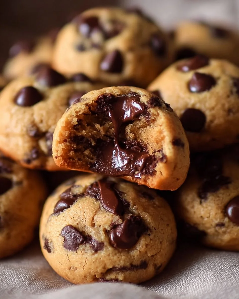 Delicious Reese's Peanut Butter Chocolate Chip Cookie Bites on a plate